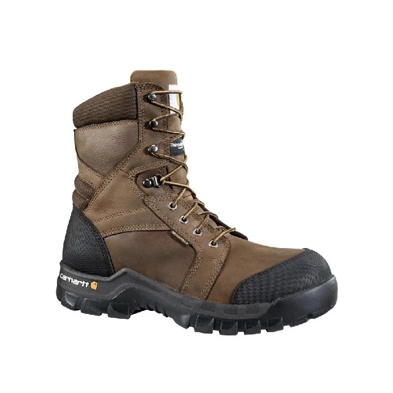 Men's insulated work & safety boots for cold - climate work8" Rugged Flex Waterproof Insulated Composite Toe Work Boot Brown