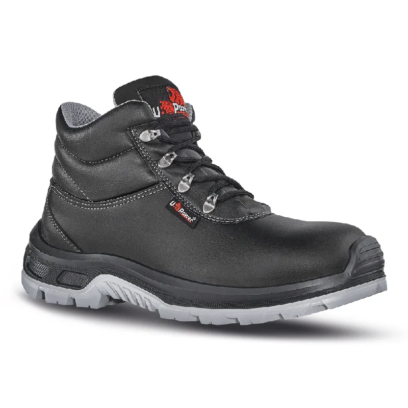 Men's work & safety boots with a gusseted tongue to keep out debrisU-Power Enough S3 SRC Composite Water Repellent Safety Work Boots