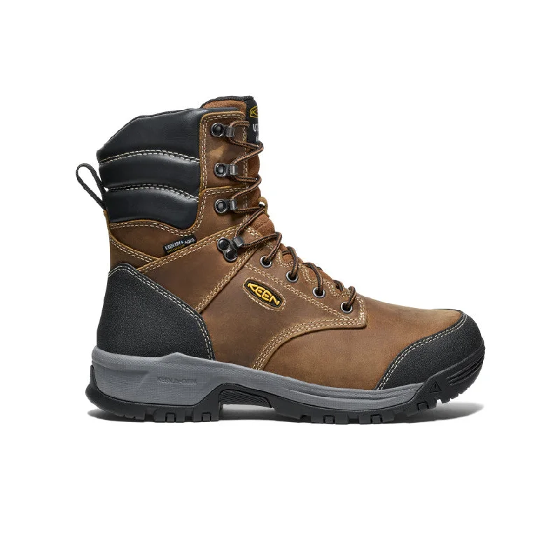 Men's work & safety boots with a breathable waterproof membrane like Gore - TexMen's Evanston 8" Insulated Waterproof Boot (Soft Toe)  |  Bison/Black