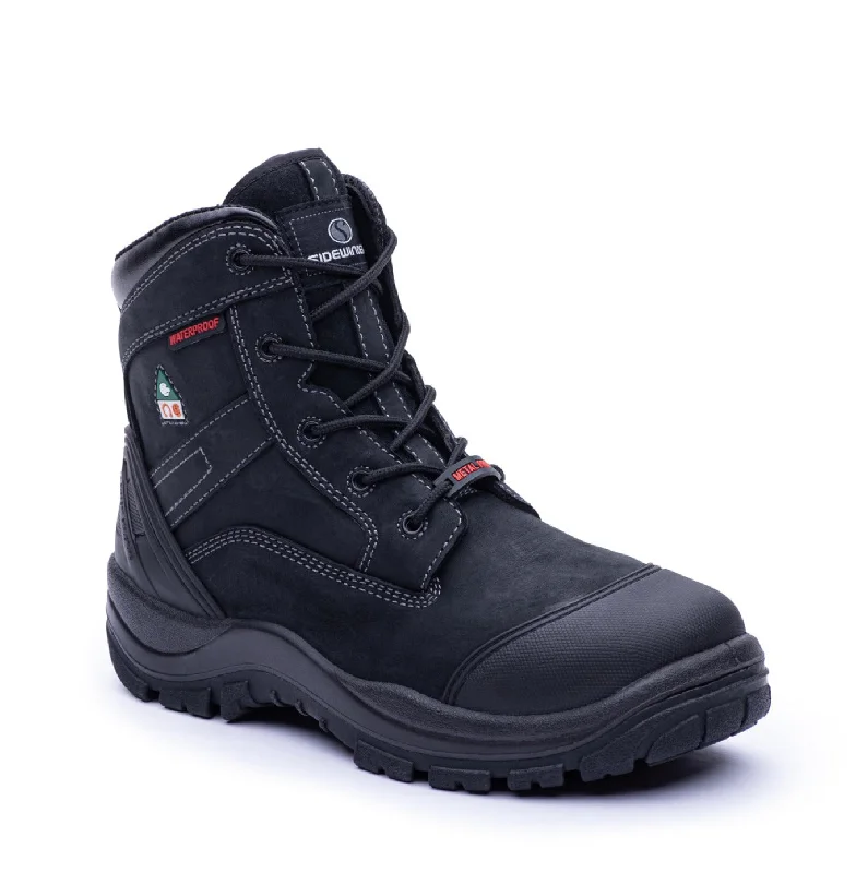 Men's work & safety boots with a high - traction lug pattern for uneven groundRankin Black  6" Composite Toe work boots - 651