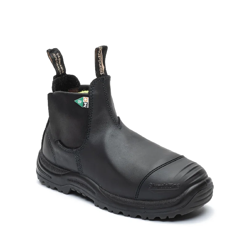 Men's work & safety boots with a gusseted tongue to keep out debrisMen's Steel Toe Metguard Work & Safety Boots 165