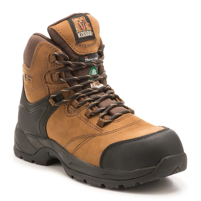 Men's work & safety boots with a reinforced heel counter for stabilityJourney Men's 6" composite toe leather work boots 302123/3213BN