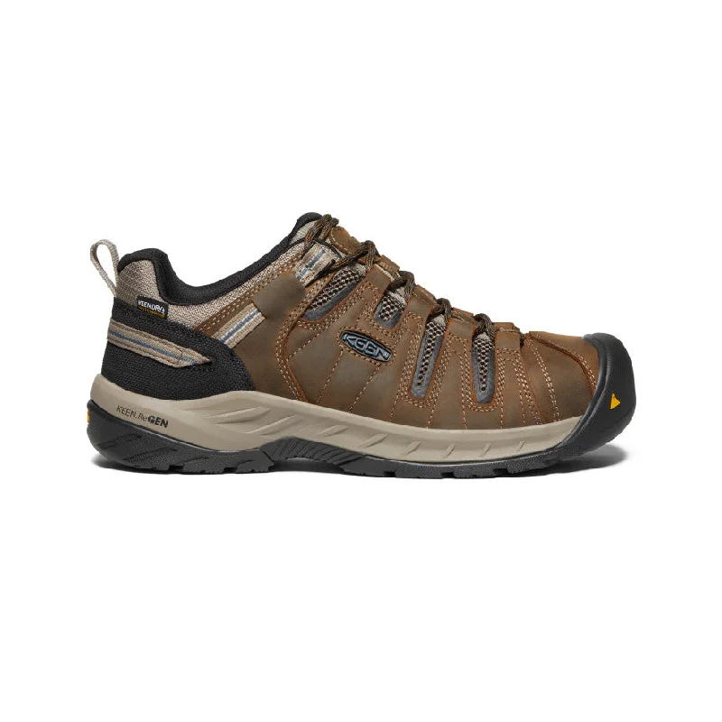 Men's work & safety boots with a quick - lace system for easy on and offMen's Flint II Waterproof (Steel Toe)  |  Cascade Brown/Orion Blue