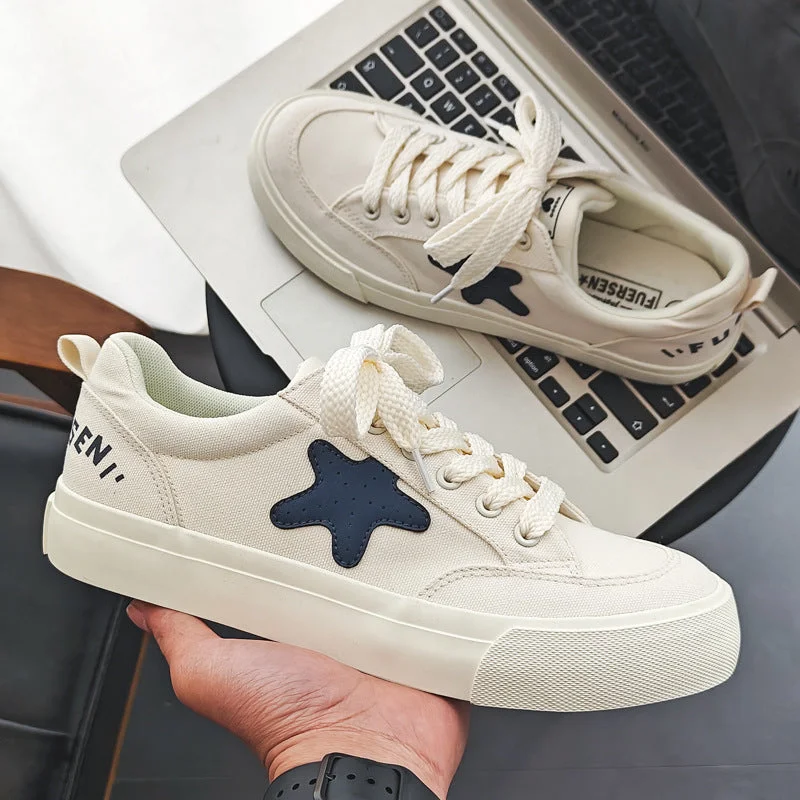 Men's canvas shoes with a soft canvas interior for a cozy feel Men's canvas shoes with a multi - colored pattern for a trendy appearanceMen Fashion Breathable Canvas Flat Casual Skate Shoes Men's canvas shoes with a soft canvas interior for a cozy feel Men's canvas shoes with a multi - colored pattern for a trendy appearanceMen Fashion Breathable Canvas Flat Casual Skate Shoes