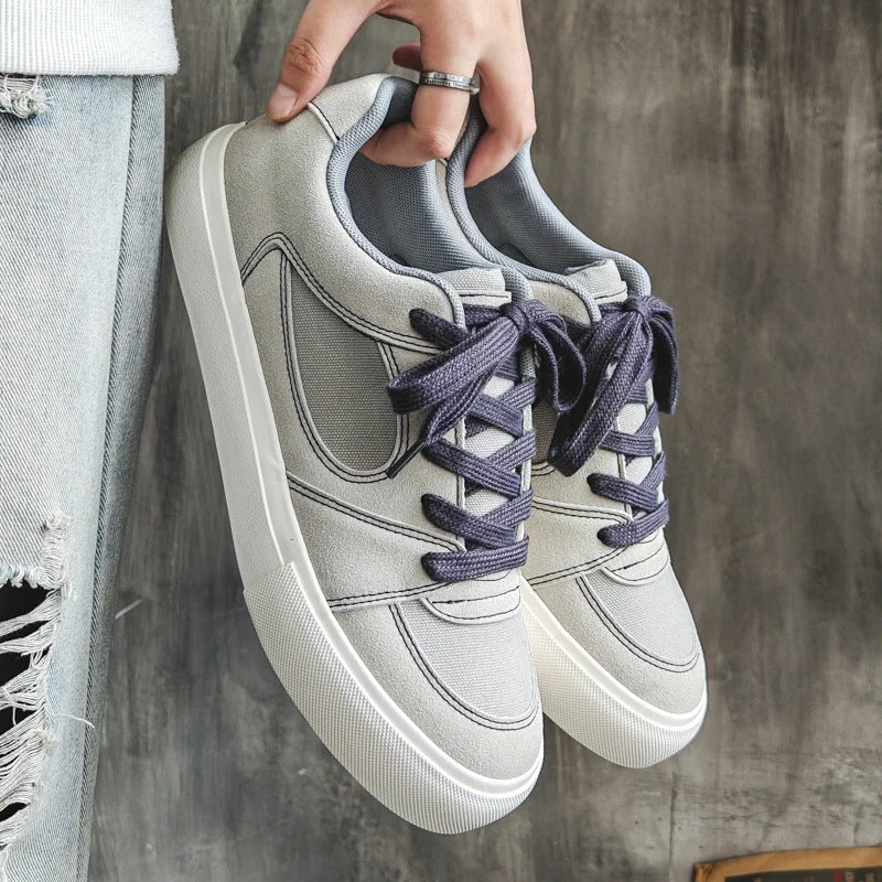 Men's canvas shoes with a neon - colored accent for a trendy touch Men's canvas shoes with a removable insole for easy cleaningMen Stylish Flat Canvas Casual Skate Sneakers Men's canvas shoes with a neon - colored accent for a trendy touch Men's canvas shoes with a removable insole for easy cleaningMen Stylish Flat Canvas Casual Skate Sneakers