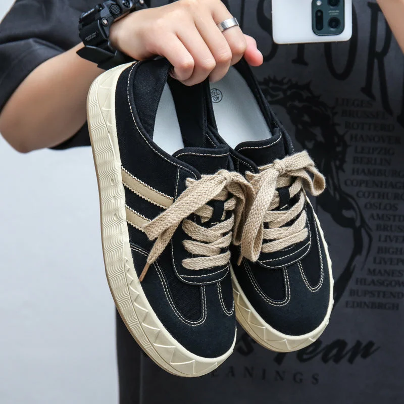 Men's canvas shoes in khaki color for a versatile look Men's canvas shoes with a printed pattern like stripes or polka dotsMen Fashion Patchwork Canvas Flat Casual Shoes Men's canvas shoes in khaki color for a versatile look Men's canvas shoes with a printed pattern like stripes or polka dotsMen Fashion Patchwork Canvas Flat Casual Shoes