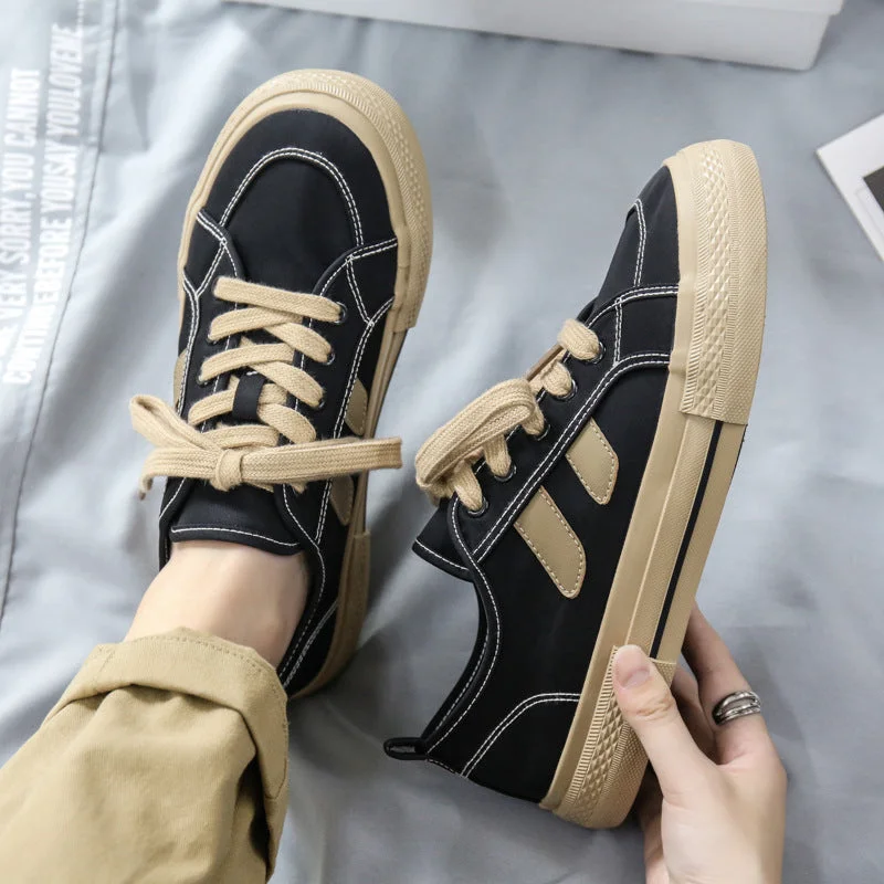 Men's canvas shoes with a wide - width option for those with broader feet Men's canvas shoes with a canvas - and - leather combination for a premium lookMen Fashion Canvas Soft Flat Casual Shoes Men's canvas shoes with a wide - width option for those with broader feet Men's canvas shoes with a canvas - and - leather combination for a premium lookMen Fashion Canvas Soft Flat Casual Shoes