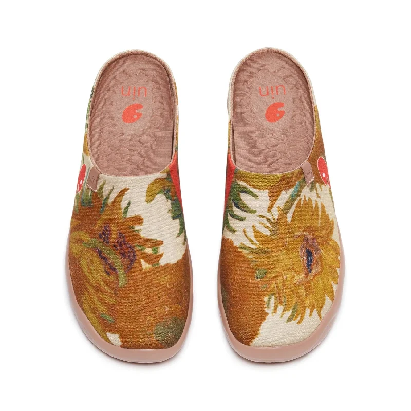 Men's canvas shoes with a lightweight construction for all - day wear Van Gogh Sunflowers Malaga Slipper Men Men's canvas shoes with a lightweight construction for all - day wear Van Gogh Sunflowers Malaga Slipper Men