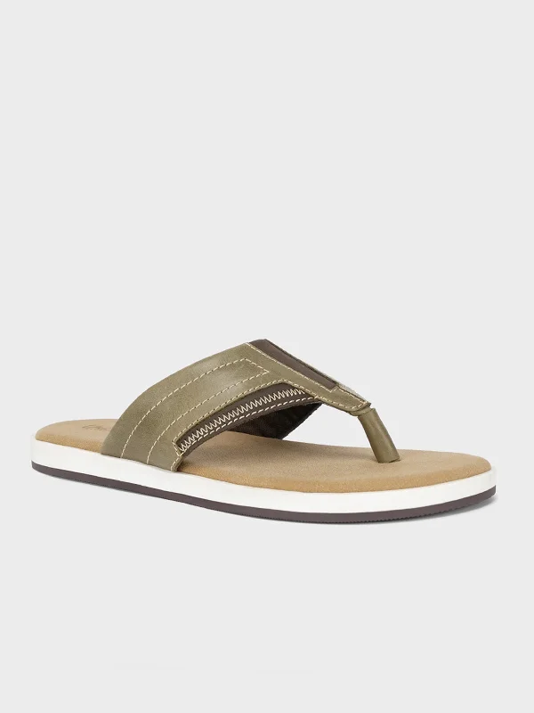 Men's slippers with a memory foam insole Mens "RAMSEY" Open Toe Comfy Slippers