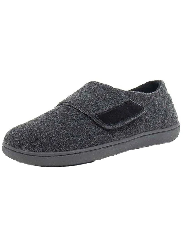 Leather men's slippers with a mule style Grayson Mens Fleece Lounge Loafer Slippers