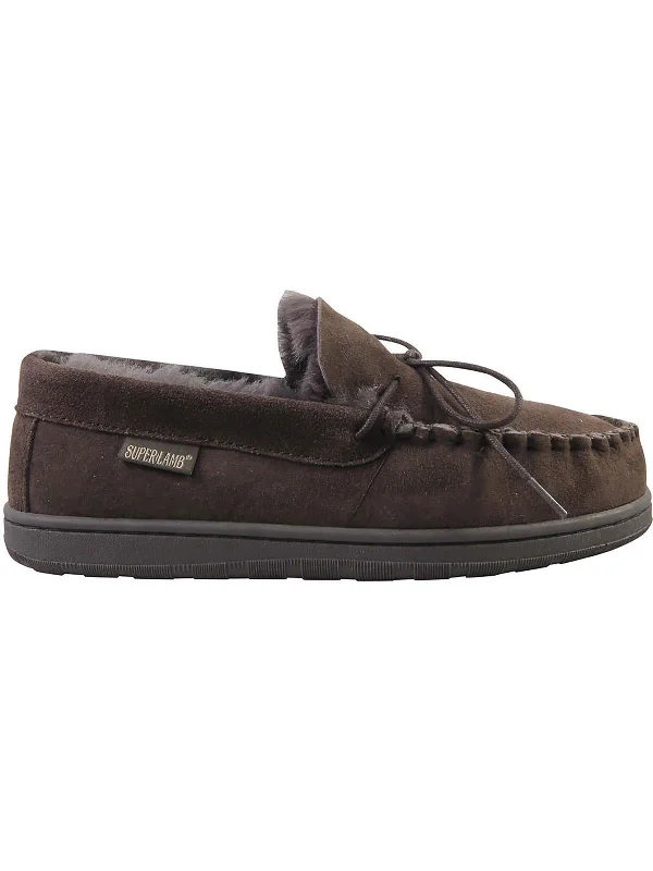 Men's slippers with a rubber sole for outdoor use Mens Suede Sheepskin Lined Moccasin Slippers Men's slippers with a rubber sole for outdoor use Mens Suede Sheepskin Lined Moccasin Slippers