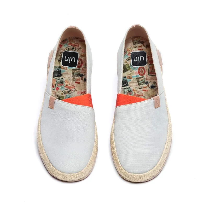Men's classic white canvas shoes for everyday wear Marbella Creamy-white Men