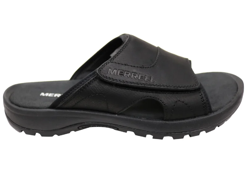 Men's sandals with a stretchy strap for a better fit Men's sandals with a stretchy strap for a better fit Merrell Mens Sandspur 2 Slide Comfortable Leather Sandals Men's sandals with a stretchy strap for a better fit Men's sandals with a stretchy strap for a better fit Merrell Mens Sandspur 2 Slide Comfortable Leather Sandals