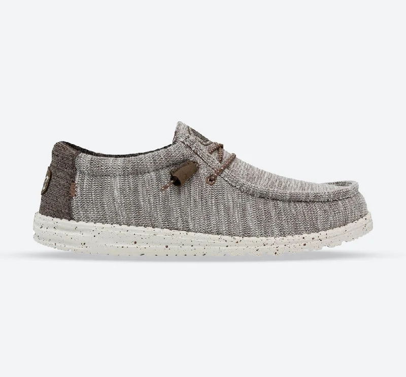 Men's canvas shoes in khaki color for a versatile look Men's Heydude Classic Wally Stretch Mix Shoes Men's canvas shoes in khaki color for a versatile look Men's Heydude Classic Wally Stretch Mix Shoes