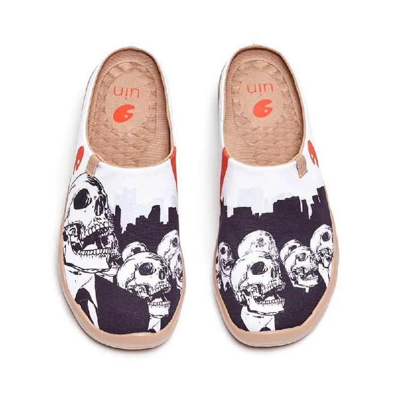 Men's navy blue canvas shoes suitable for formal occasions Vital Spines Slipper
