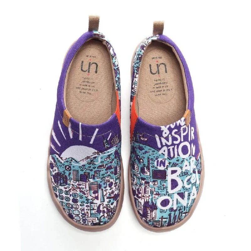 Men's canvas shoes with a lightweight construction for all - day wear INSPIRATION ON BARCELONA Colorful Art Shoes For Men Men's canvas shoes with a lightweight construction for all - day wear INSPIRATION ON BARCELONA Colorful Art Shoes For Men