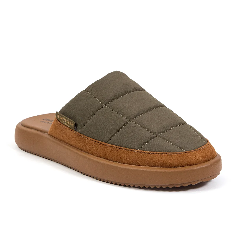 Men's slippers with a padded collar for comfort Oslo Unisex in Olive