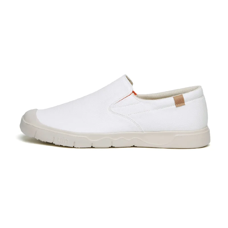 Men's slip - on canvas shoes for easy on - and - off convenience Pure White Canvas Cadiz I Men Men's slip - on canvas shoes for easy on - and - off convenience Pure White Canvas Cadiz I Men