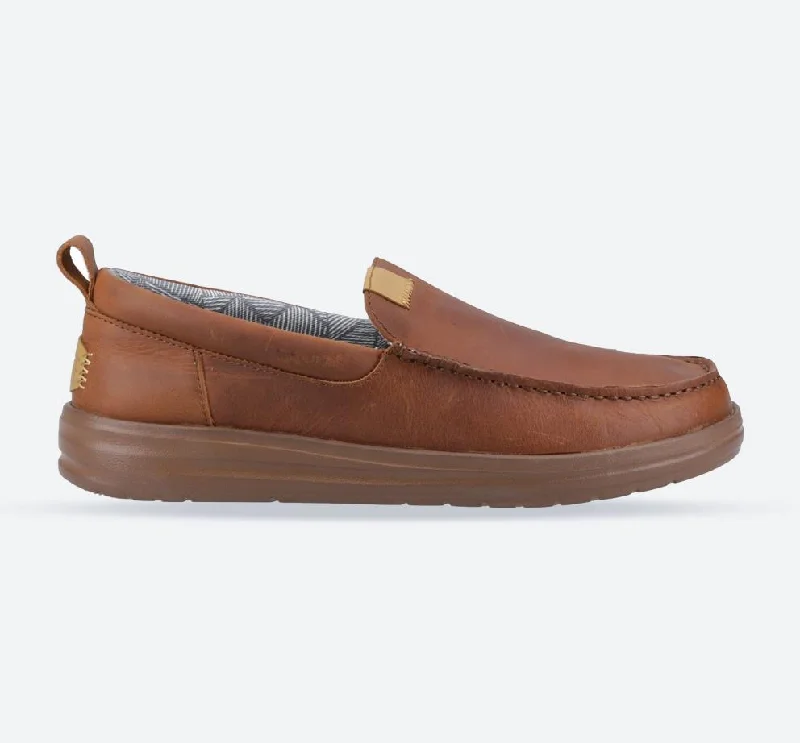 Men's canvas shoes with a buckle - strap detail for a stylish touch Men's Heydude 40173 Wally Grip Moc Craft Leather Shoes Men's canvas shoes with a buckle - strap detail for a stylish touch Men's Heydude 40173 Wally Grip Moc Craft Leather Shoes