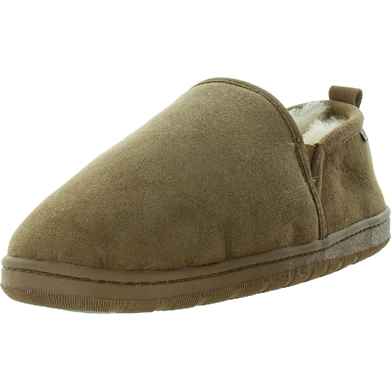 Men's slippers with a Velcro closure for easy on and off Doubleface Romeo Mens Fleece Lined Suede Loafer Slippers Men's slippers with a Velcro closure for easy on and off Doubleface Romeo Mens Fleece Lined Suede Loafer Slippers