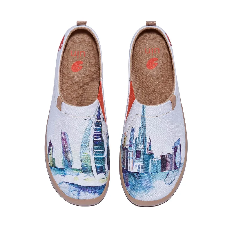 Men's canvas shoes with a perforated design for better ventilation Watercolor Skyline Toledo I Men Men's canvas shoes with a perforated design for better ventilation Watercolor Skyline Toledo I Men