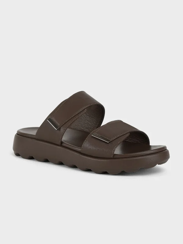 Men's slippers with a pointed toe for a stylish appearance Men "KEANU" Dual Strappy Casual Slippers Men's slippers with a pointed toe for a stylish appearance Men "KEANU" Dual Strappy Casual Slippers