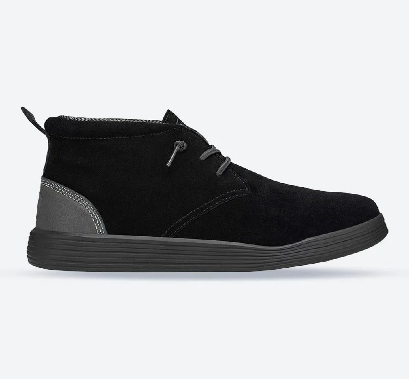 Men's canvas shoes with a water - resistant coating for outdoor use Men's Heydude 40605 Jo Slip On Boots - Jet Black Men's canvas shoes with a water - resistant coating for outdoor use Men's Heydude 40605 Jo Slip On Boots - Jet Black