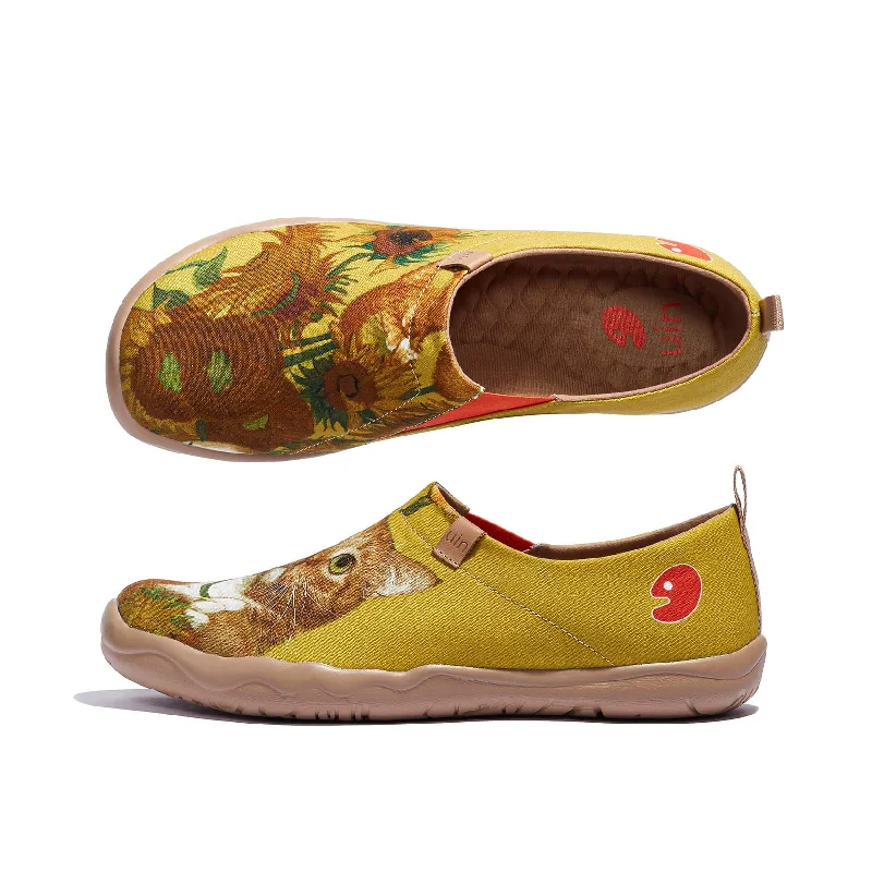Men's canvas shoes with a canvas - and - leather combination for a premium look Sunflowers and Cat Toledo I Men Men's canvas shoes with a canvas - and - leather combination for a premium look Sunflowers and Cat Toledo I Men