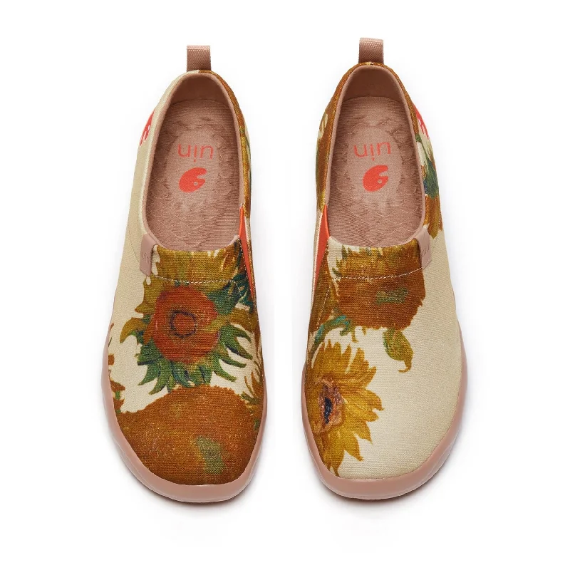 Men's canvas shoes with a pointed toe for a more formal look Van Gogh Sunflowers Men Men's canvas shoes with a pointed toe for a more formal look Van Gogh Sunflowers Men