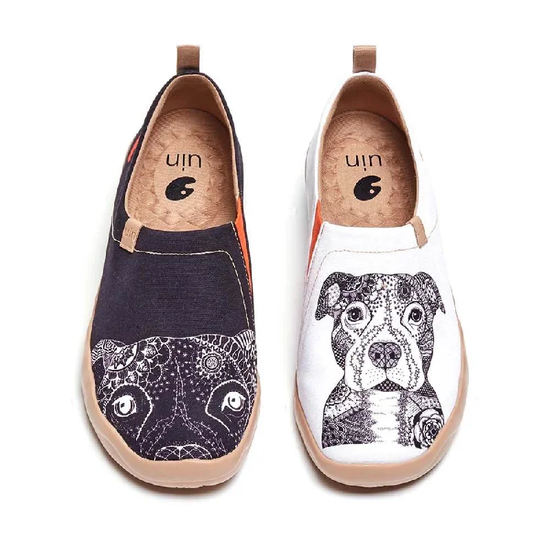 Men's canvas shoes with a glow - in - the - dark element for a fun feature Pitbull