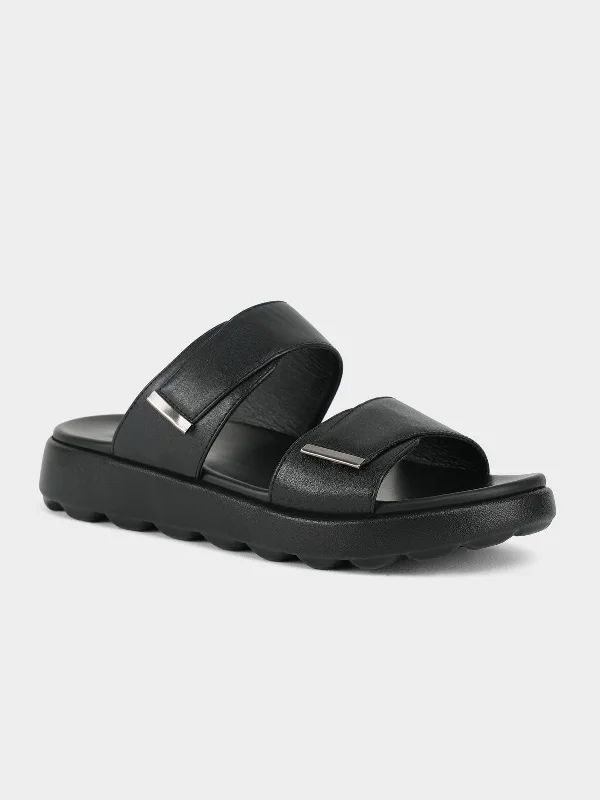 Men's slippers with a decorative pom - pom or tassel Men "KEANU" Dual Strappy Casual Slippers Men's slippers with a decorative pom - pom or tassel Men "KEANU" Dual Strappy Casual Slippers