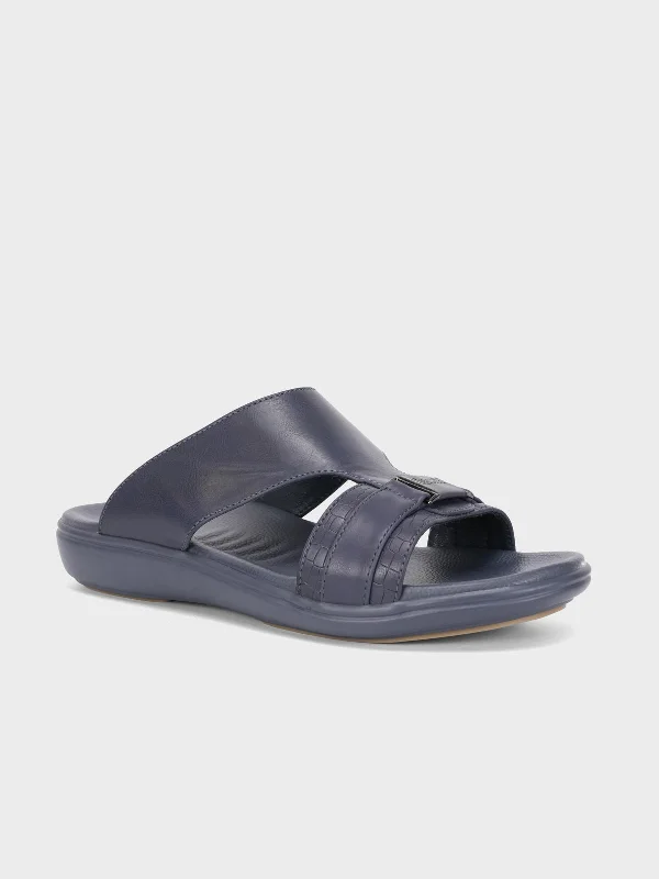Men's slippers with a logo patch on the side Mens "AJAX" Casual Comfy Flat Slippers