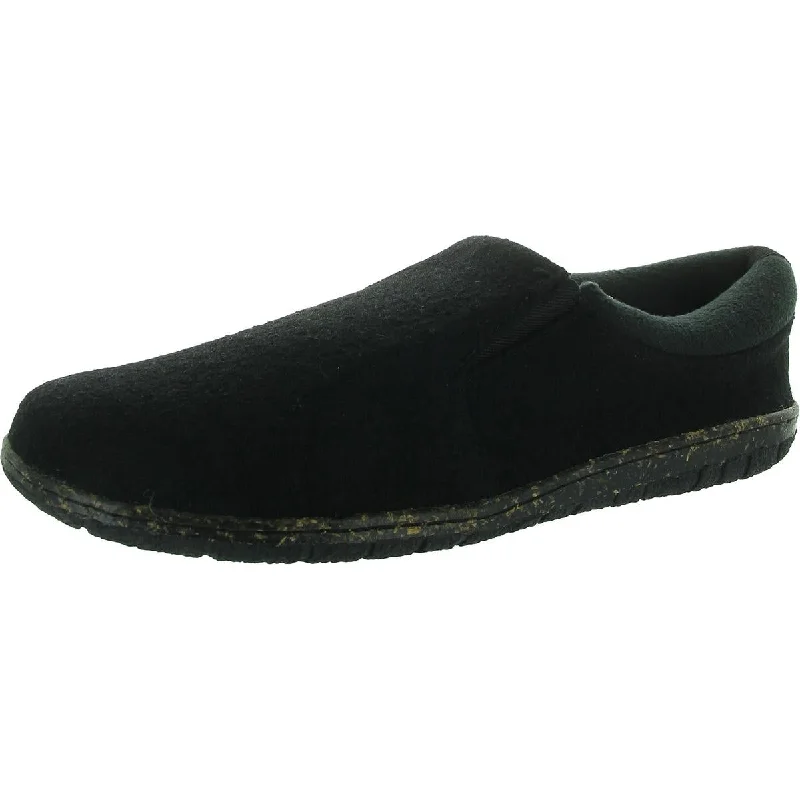 Men's slippers with a logo patch on the side Desmond 2 Mens Memory Foam Man Made Loafer Slippers Men's slippers with a logo patch on the side Desmond 2 Mens Memory Foam Man Made Loafer Slippers