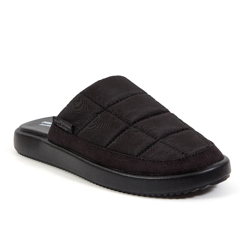 Men's slippers with a Velcro closure for easy on and off Oslo Unisex in Black