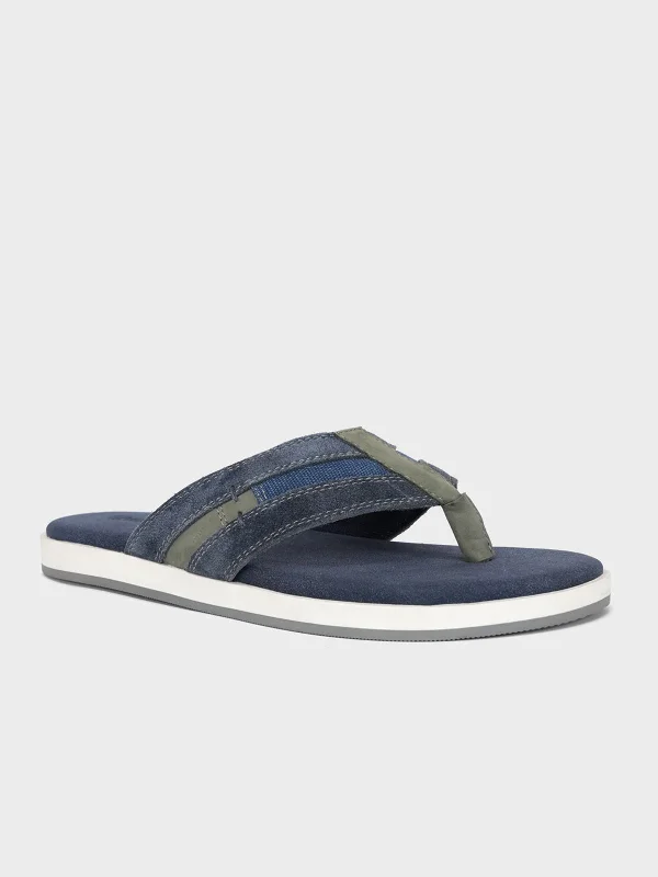 Men's slippers with a breathable fabric upper Mens "GEFJUN" Casual Suede Slippers