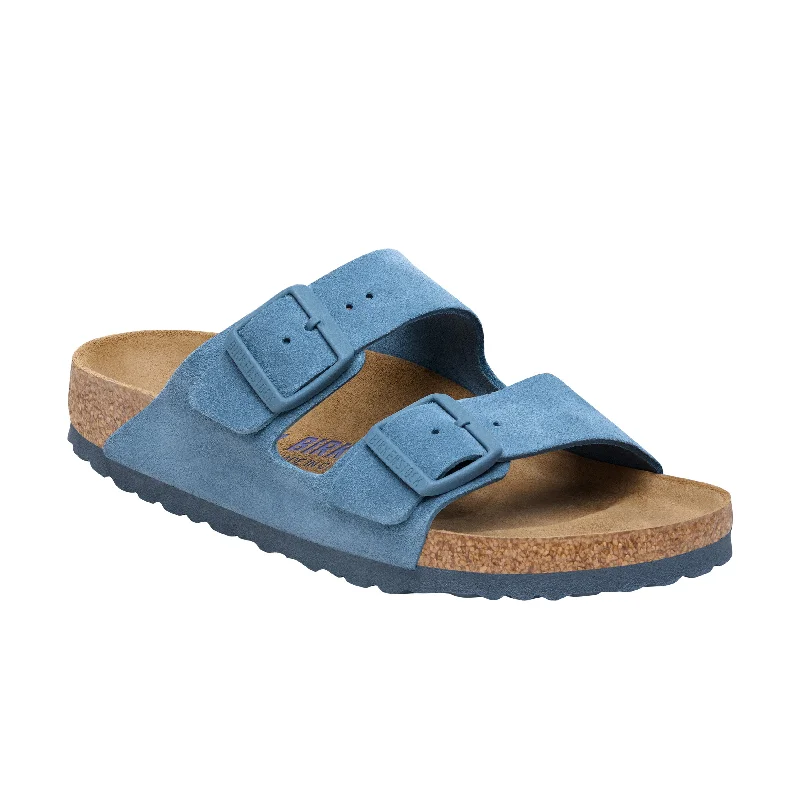 Men's sandals with a rubber sole for tractionArizona SFB Elemental Blue Suede Leather