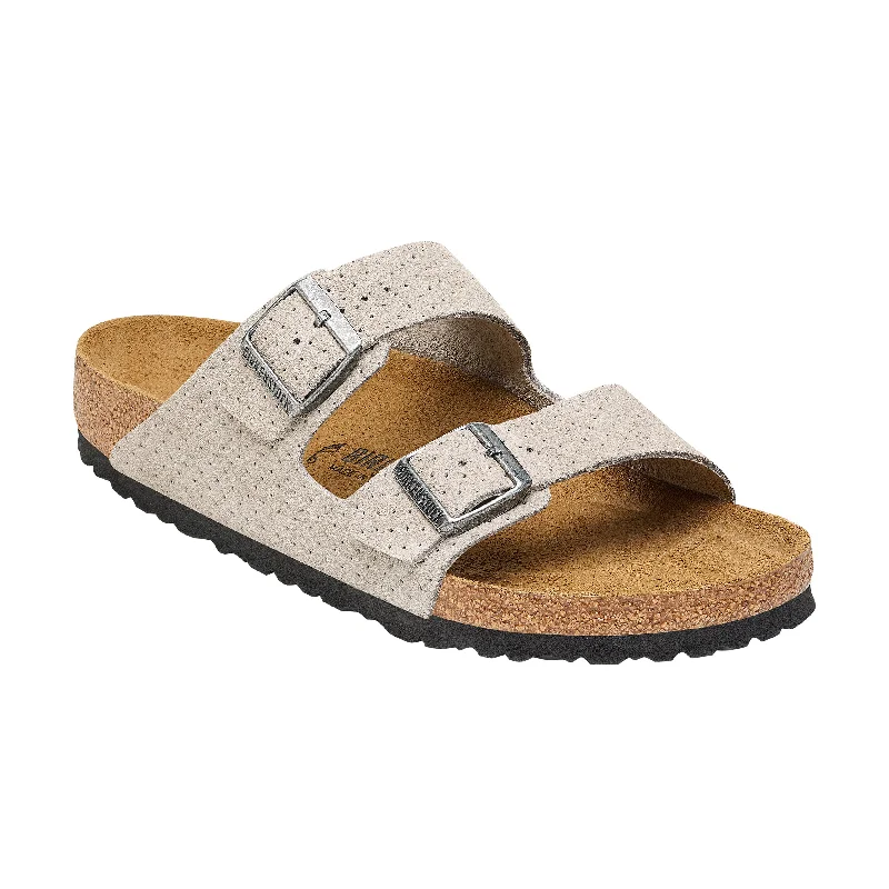 Men's sandals with a stretchy strap for a better fitArizona Stone Coin Embossed Suede Leather