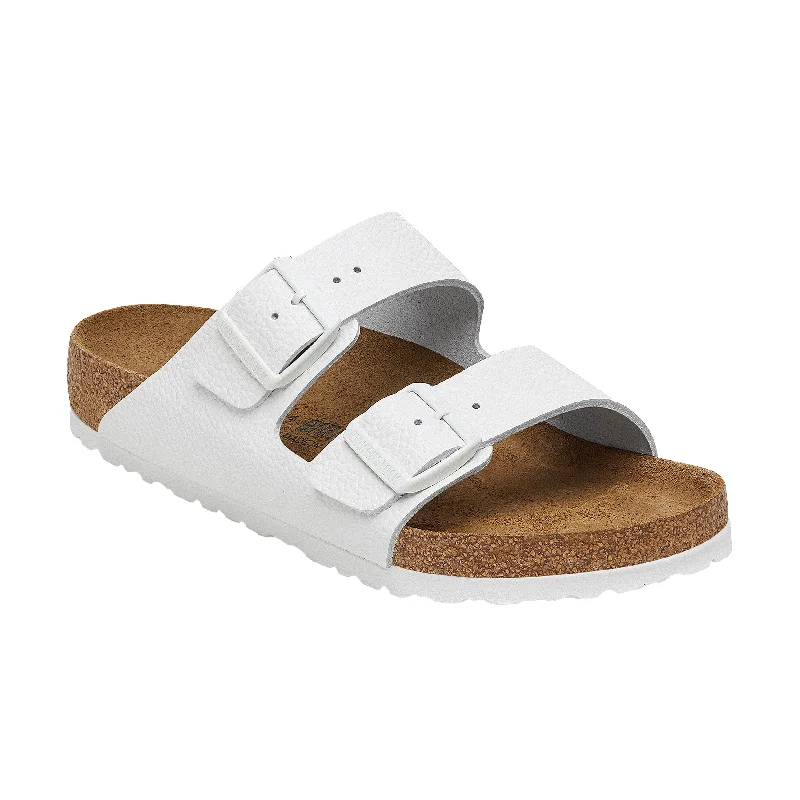 Flip - flop style men's sandals for beach wearArizona White Smooth Leather