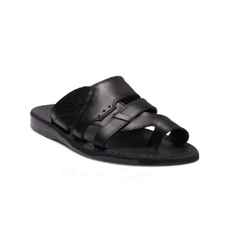 Men's sandals in a neutral color like black or brownAron - Leather Lightweight Sandal | Black