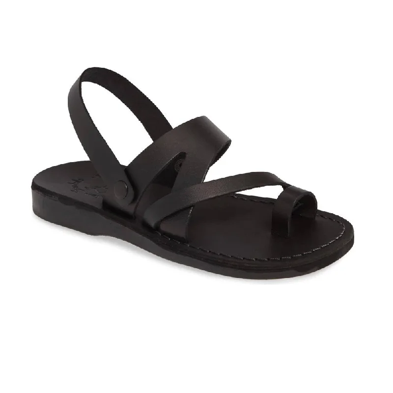 Men's sandals with a rubber sole for tractionBenjamin - Leather Slingback Sandal | Black