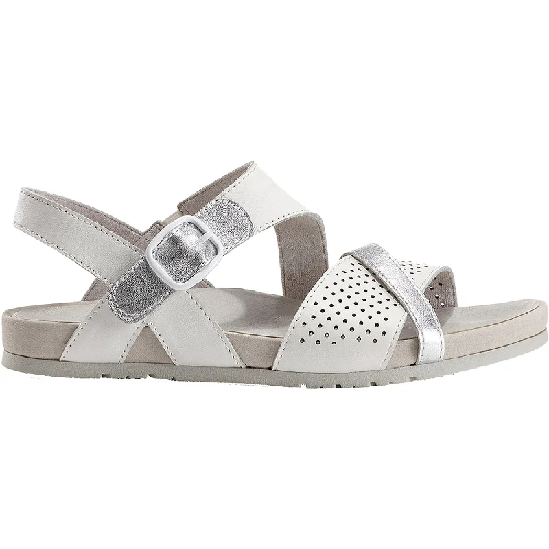 Men's sandals with a toe post designWomen's Earth Laguna White Nubuck