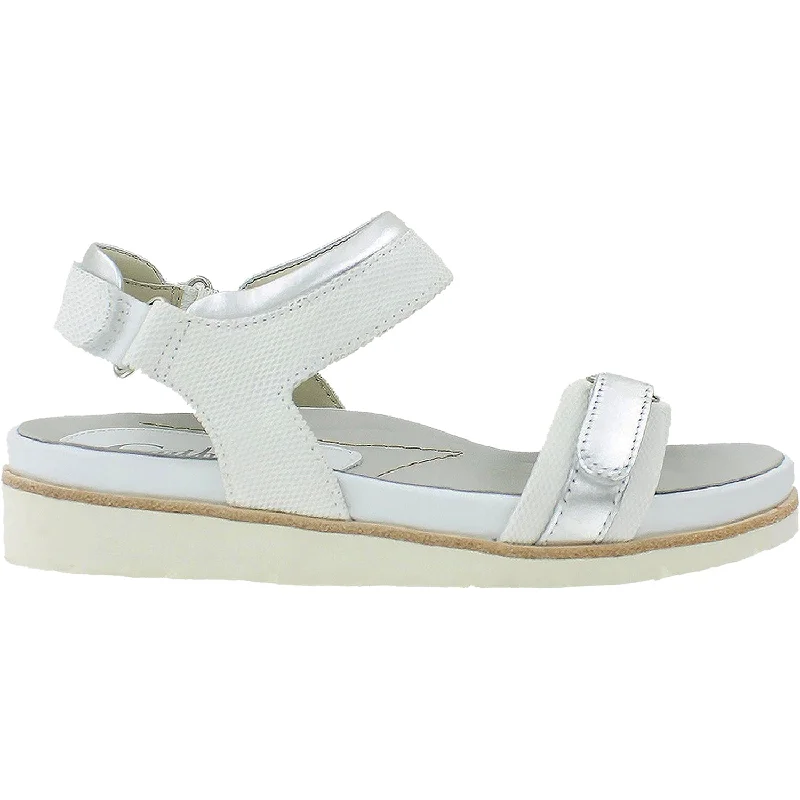 Men's sandals with a stretchy strap for a better fitWomen's Earthies Argo Light Grey Multi Leather/Linen