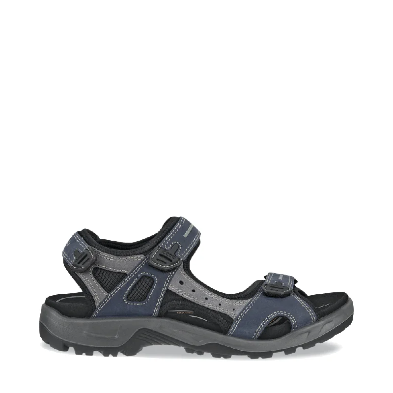 Men's sandals with a removable insole for cleaningEcco Men's Yucatan Sandals in Marine Blue