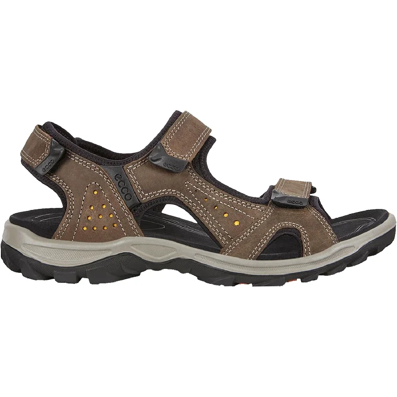 Men's sandals with a rubber sole for tractionMen's Ecco Yucatan Lite Dark Clay Nubuck