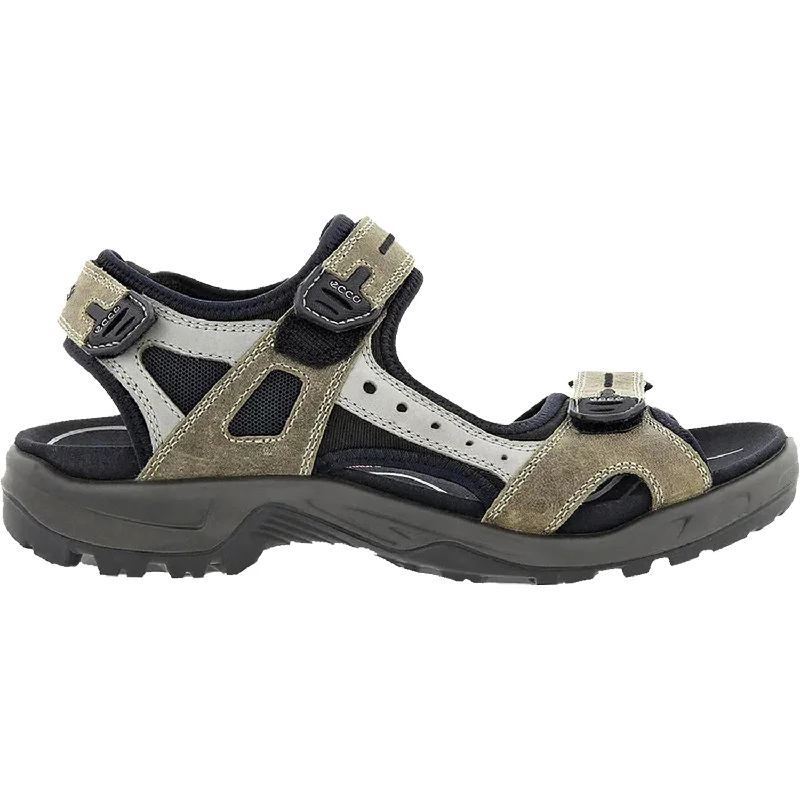 Men's leather sandals with an adjustable strapMen's Ecco Yucatan Vetiver/Wild Dove Nubuck