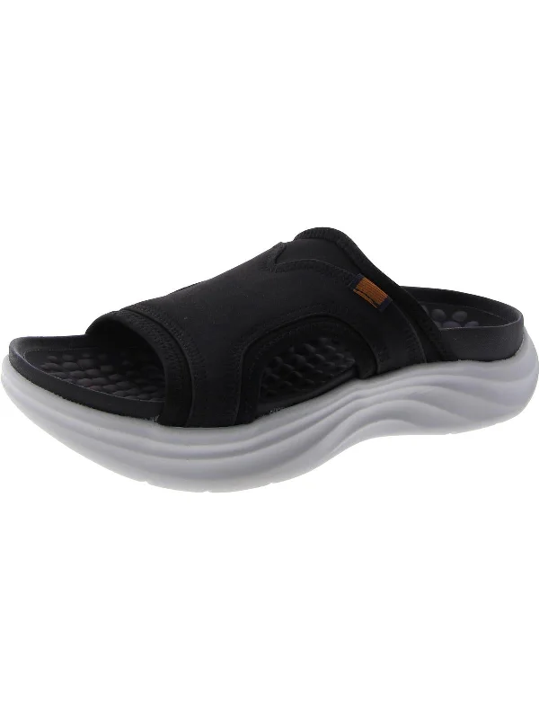 Men's sandals with a decorative buckle or charmFeel Energy Mens Slip On Open Toe Slide Sandals