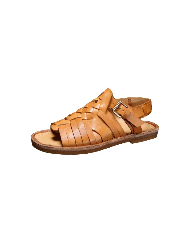 Men's sandals with a padded heelHandmade Woven Vintage Roman Sandals Slingback for Men