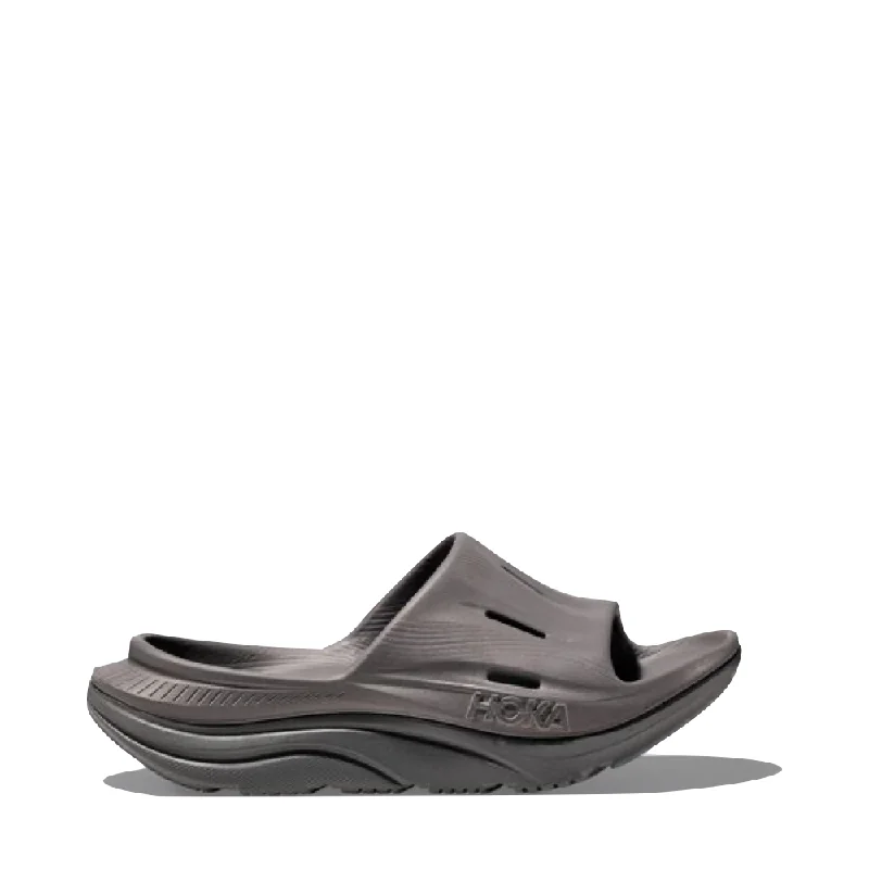 Men's sandals with a padded heelHoka Ora Recovery Slide 3 Sandal in Grey