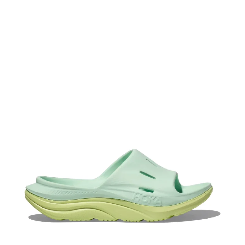 Men's sandals with a shock - absorbing insoleHoka Ora Recovery Slide Sandal 3 in Aqua Breeze/Celery Juice