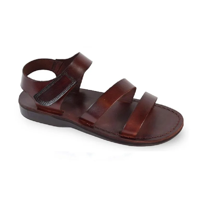 Men's sandals in a neutral color like black or brownJared - Leather Velcro Strap Sandal | Brown